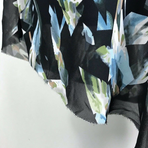 New BB Dakota Dress Geometric Sleeveless Asymmetrical Raw Hem Lined Size S - Picture 9 of 12